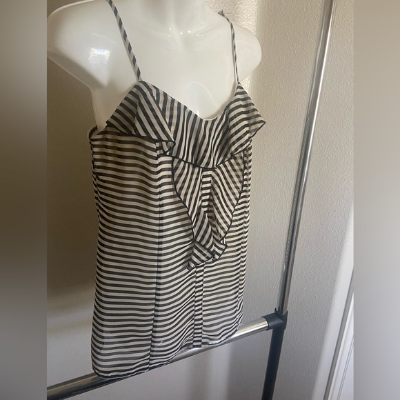 Xhilaration Black and White Striped Spaghetti Strap Top - Picture 2 of 7